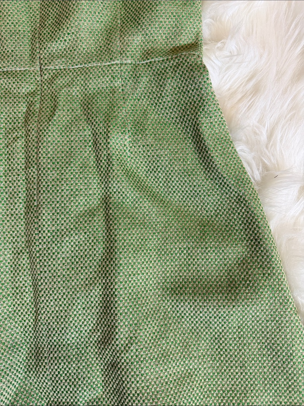 Banana Republic Olive Green Textured Fit-and-Flare Midi Dress - Picture 6 of 7